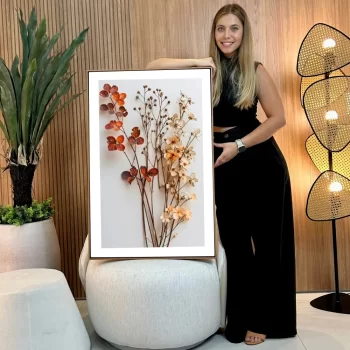 Quadro Decorativo Ramo De Folhas Secas II