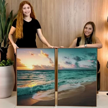 Kit Quadro Decorativo Pôr Do Sol Na Praia I