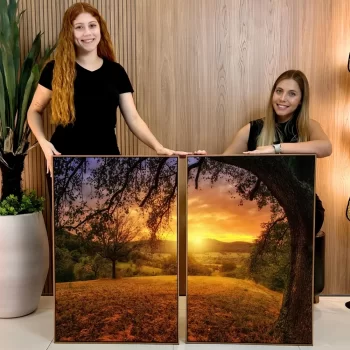 Kit Quadro Decorativo Pôr Do Sol Nature