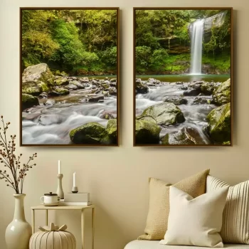 Kit Quadro Decorativo Cachoeira IV