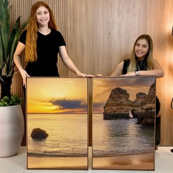 Kit Quadro Decorativo Pôr Do Sol Na Praia III