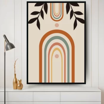 Quadro Decorativo Boho Art Folhas E Formas ll