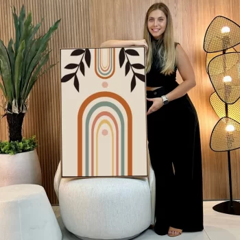 Quadro Decorativo Boho Art Folhas E Formas ll