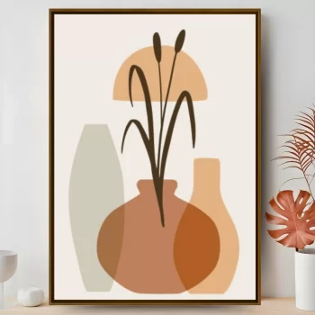 Quadro Decorativo Vaso C/ Folhagens ll