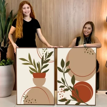 Kit Quadro Decorativo Boho Art Tons Quentes ll