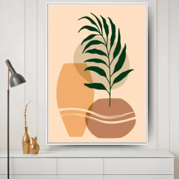 Quadro Decorativo Vaso C/ Folhagens l