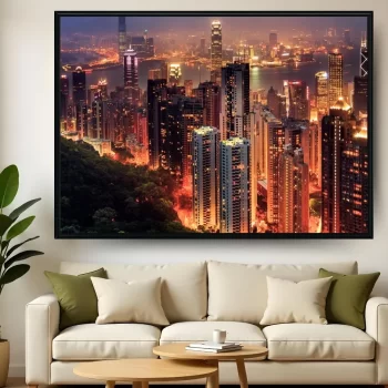 Quadro Decorativo Cidade Noturna