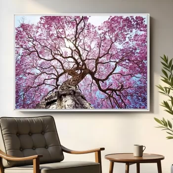 Quadro Decorativo Árvore Rosa