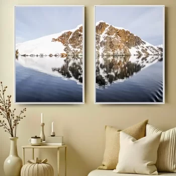 Kit Quadro Decorativo Montanha Nevada