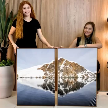 Kit Quadro Decorativo Montanha Nevada