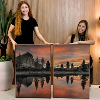Kit Quadro Decorativo Lago Espelhado