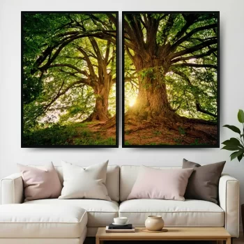 Kit Quadro Decorativo Composição Árvore