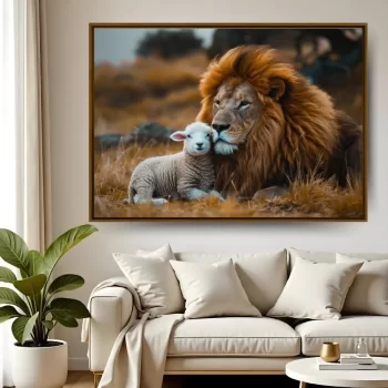Quadro Decorativo Leão & Cordeiro I
