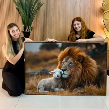 Quadro Decorativo Leão & Cordeiro I