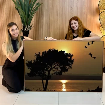Quadro Decorativo Rio Fim De Tarde