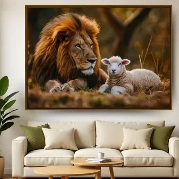 Quadro Decorativo Leão & Cordeiro II