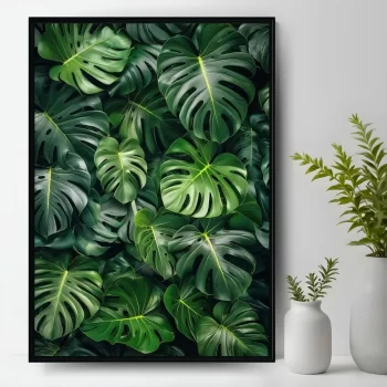 Quadro Decorativo Folhas De Costela De Adão