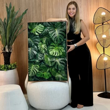Quadro Decorativo Folhas De Costela De Adão