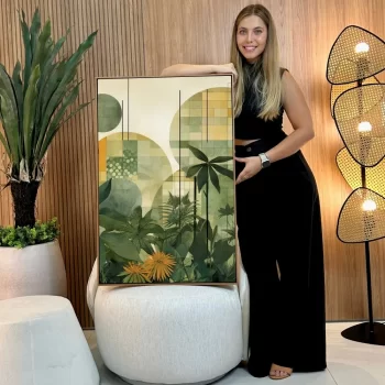 Quadro Decorativo Pintura Verde II