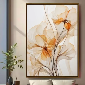 Quadro Decorativo Flores Neutras II