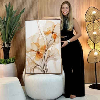 Quadro Decorativo Flores Neutras II