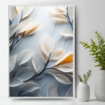 Quadros Decorativo Flores Neutras III