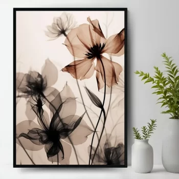 Quadro Decorativo Flores Neutras IV