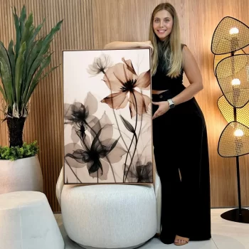 Quadro Decorativo Flores Neutras IV