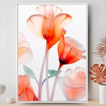 Quadro Decorativo Flores Neutras V