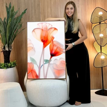 Quadro Decorativo Flores Neutras V