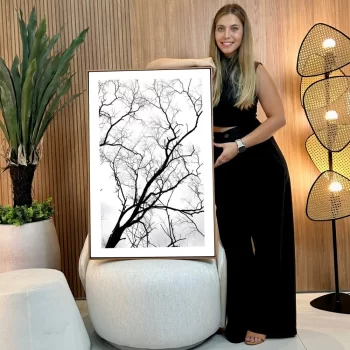 Quadro Decorativo Galhos P&B