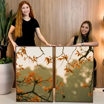 Kit Quadro Decorativo Árvore Outonada