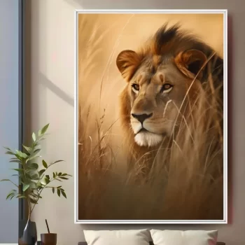 Quadro Decorativo Leão Selvagem