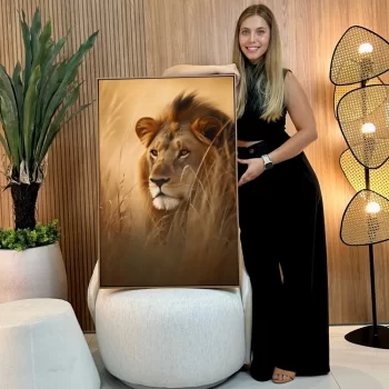 Quadro Decorativo Leão Selvagem