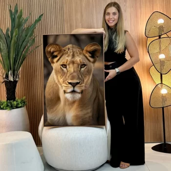 Quadro Decorativo Leoa