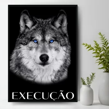 Quadro Decorativo Lobo Execução