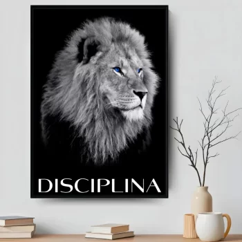 Quadro Decorativo Leão Disciplina
