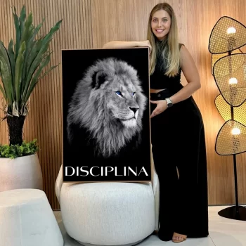 Quadro Decorativo Leão Disciplina