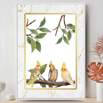 Quadro Decorativo Calopsitas I