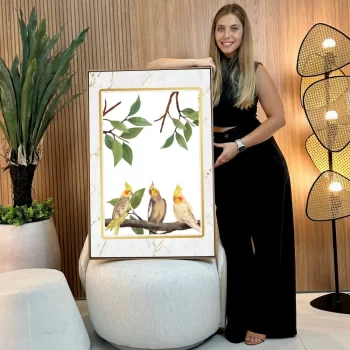 Quadro Decorativo Calopsitas I