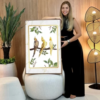 Quadro Decorativo Calopsitas II