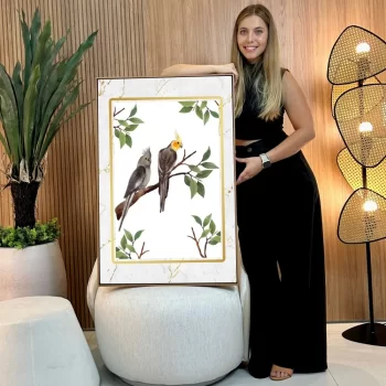 Quadro Decorativo Calopsitas III