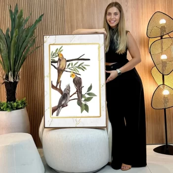 Quadro Decorativo Calopsitas IV