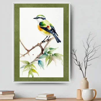 Quadro Decorativo Pássaro Aquarela I