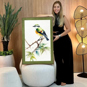 Quadro Decorativo Pássaro Aquarela I
