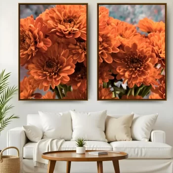 Kit Quadro Decorativo Orange Flower