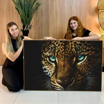 Quadro Decorativo Onça Color