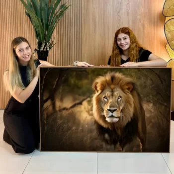 Quadro Decorativo Leão Selvagem l