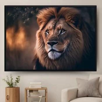 Quadro Decorativo Leão Selvagem ll