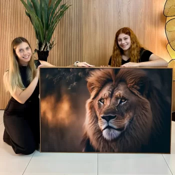 Quadro Decorativo Leão Selvagem ll